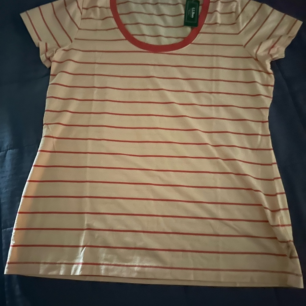 NWT LLBean Women’s Soft Stretch Supima-Blend Scoopneck Short Sleeve Tee